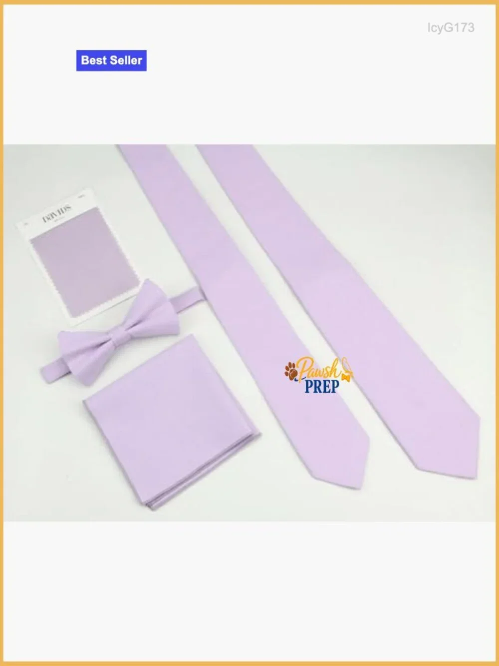 Men's Linen Self-Tie Bow Tie & Pocket Square Set - Wedding Formal
